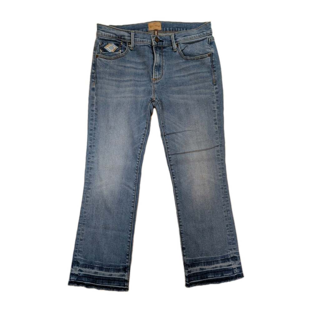 Driftwood Cropped Jeans Womens 28 Medium Wash Stretch Boutique Denim